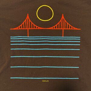 Culk Minimal Bridge Tee, Made in the USA | Black, Size Small